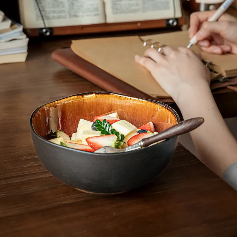 Handcrafted Artisan Ceramic Serving Bowl