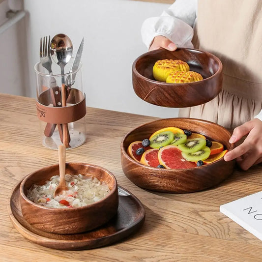 Solid Wood Serving Bowl