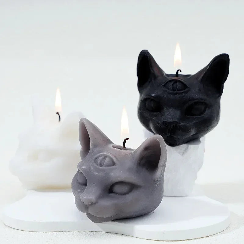 Three-Eyed Cat Gothic Scented Candle