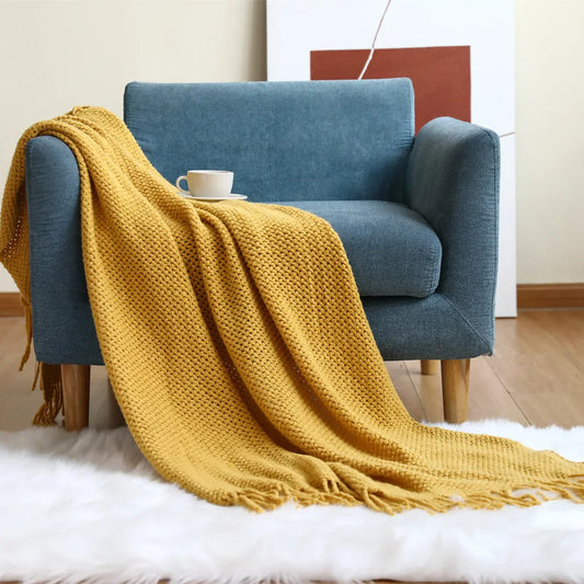 Cable Knit Throw Blanket