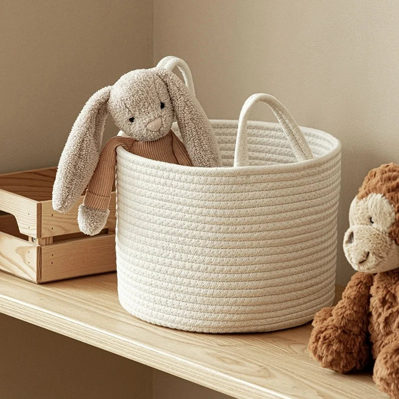 Cotton Rope Nursery Storage Basket
